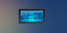 Blue Digital Clock - синие цифровые часы